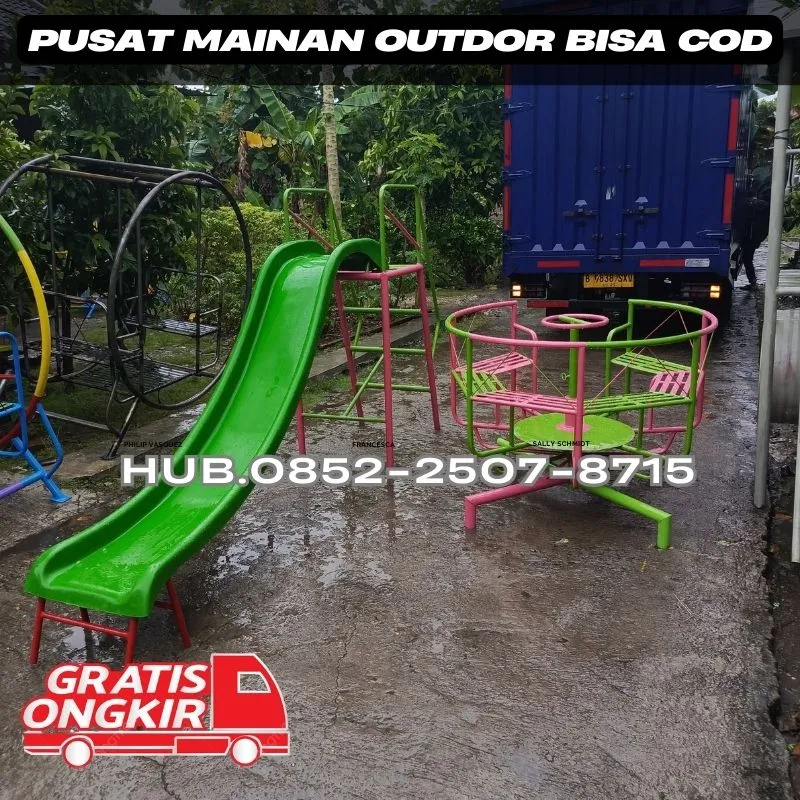 Desain ayunan besi hollow Dan produsen playground Kec Kokop Bangkalan