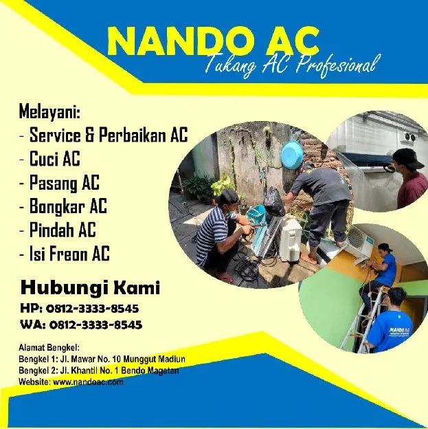 Cuci AC di Madiun Termurah WA. O8I2-3333-8545