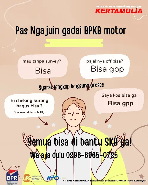 gadai BP KB motor Bandung Tanpa survey dan BI cheking