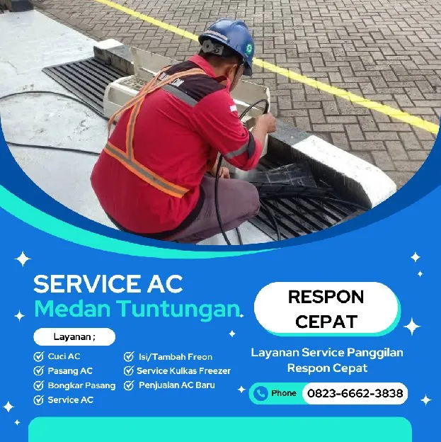 Service AC Laucih Medan Tuntungan 0823  6662  3838
