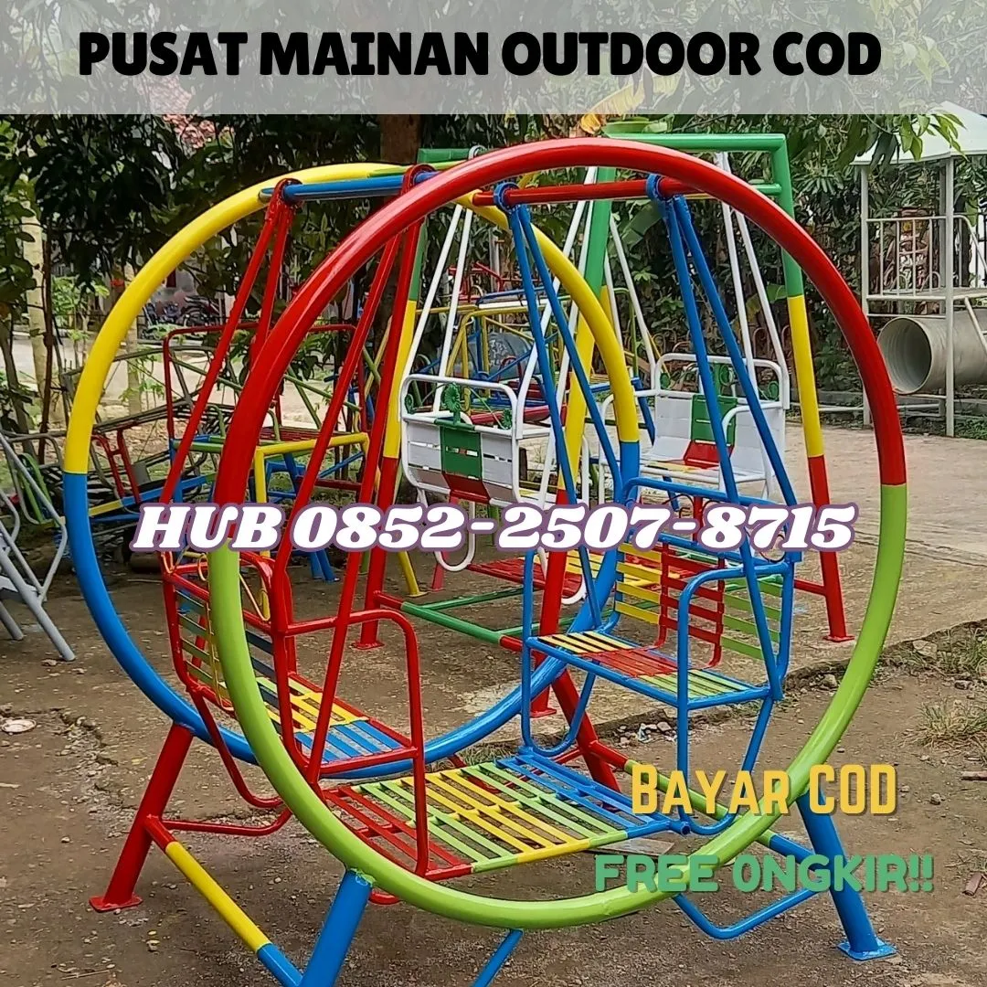 Gambar ayunan besi bulat besar Dan mainan playground Kec Jatiuwung Tangerang kota