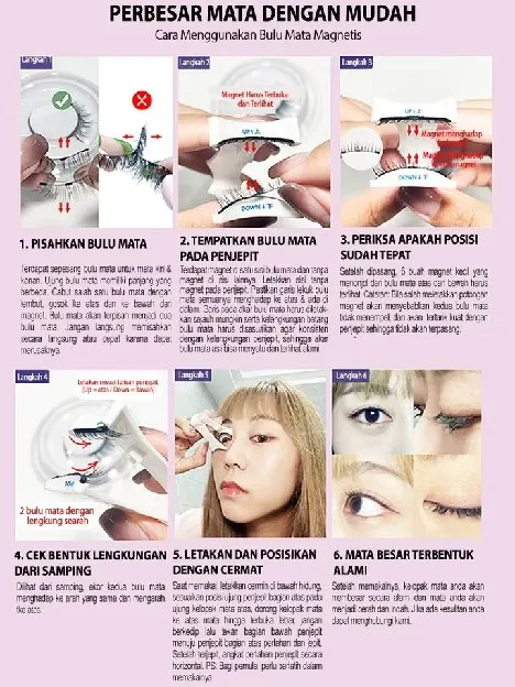 Magnetic Eyelash Bulumata Magnet Tanpa Lem Series Bulu Mata Eyelash Extention Korea Natural Fake