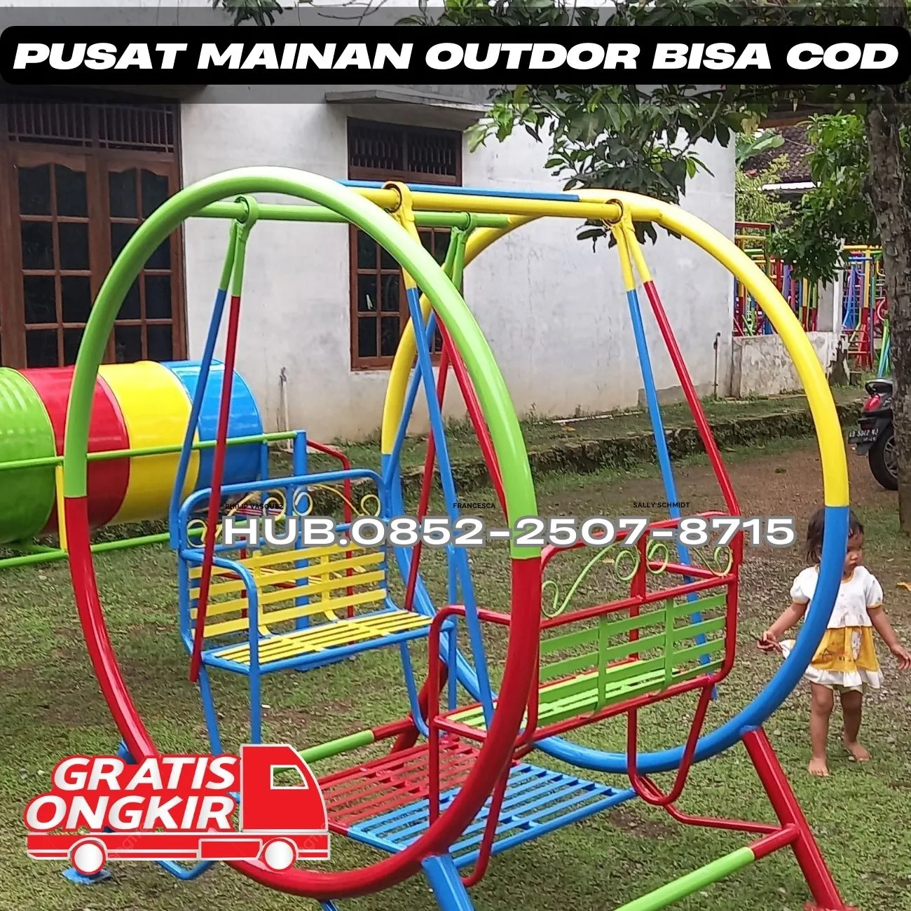 Inspirasi ayunan besi bulat Dan mainan outdoor untuk tk Kec Wonoasih Kota Probolinggo