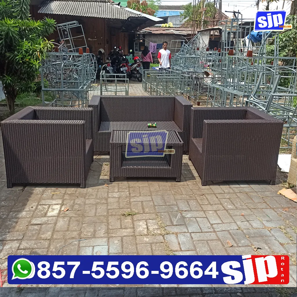 Jual sofa Rotan sintetis outdoor, Jual Kursi Rotan
