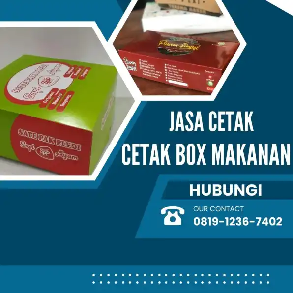 MURAH!! WA.0819-1236-7402 percetakan Dus Makanan Di Sragen