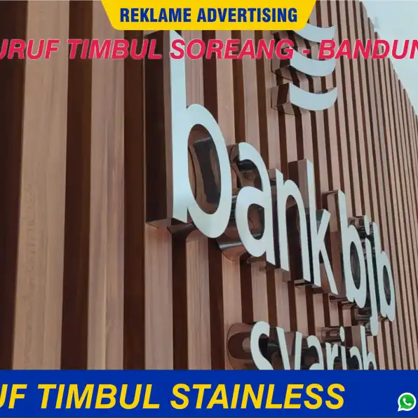 Signage & Papan Nama Huruf Timbul Stainless Bandung 0877 8910 0822