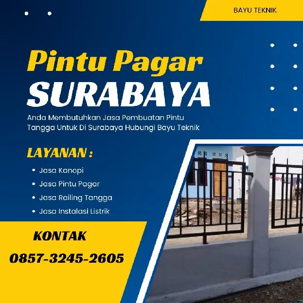 Jasa Pintu Pagar Sambikerep 0857  3245  2605
