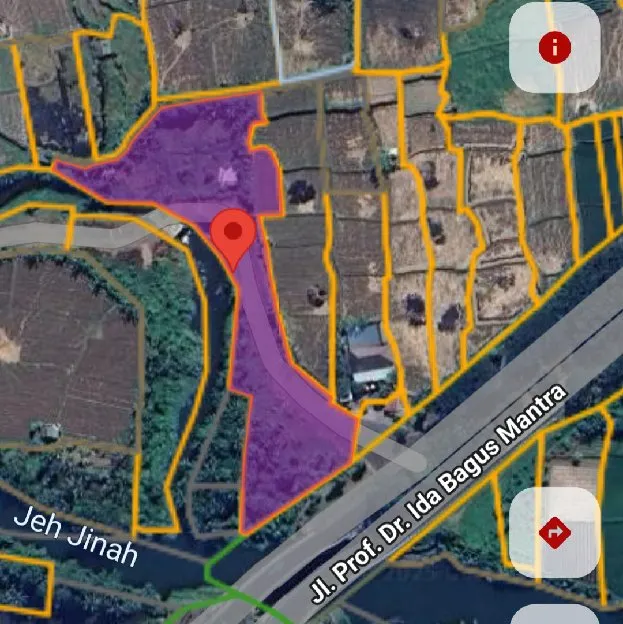 Dijual 53,42 are, Jl. Bypass Ngurah Rai Tulikup Pantai Lebih Gianyar