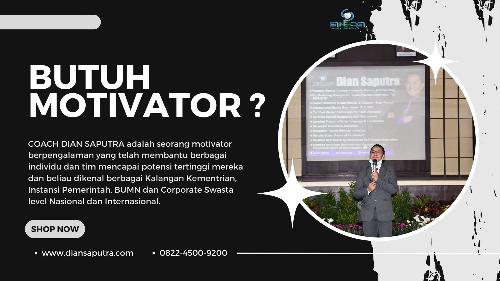 Pembicara Motivator Pangalengan, Terpercaya & Solutif, Dian Saputra