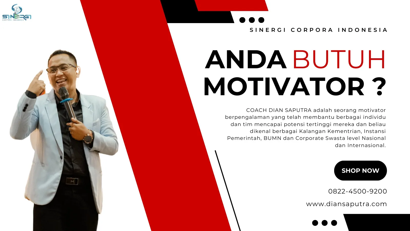 Trainer Motivator Purwokerto, Terpercaya & Solutif, Dian Saputra