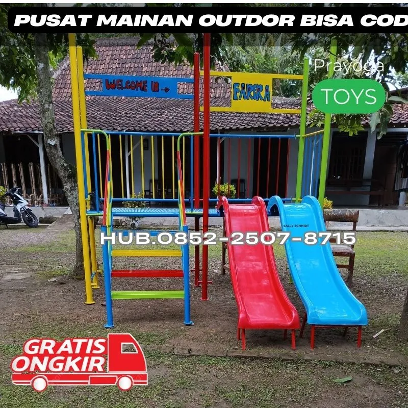 Desain ayunan besi hollow Dan produsen playground Kec Prambon Sidoarjo