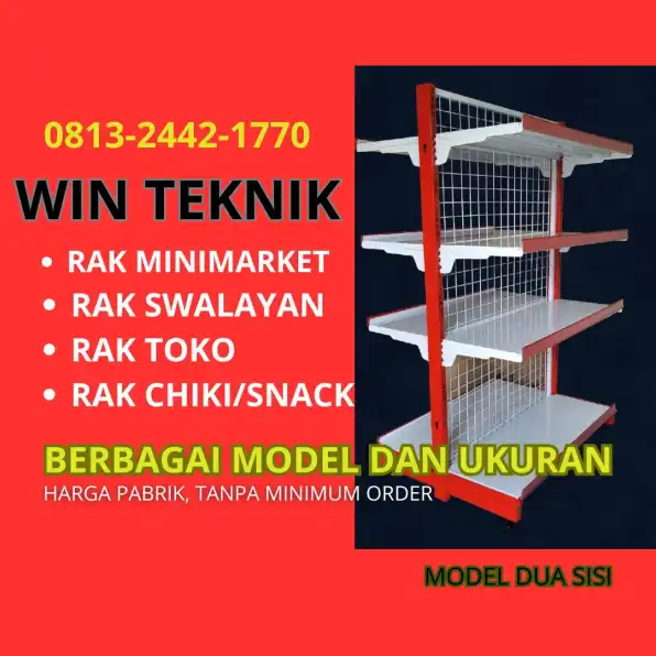 0813-2442-1770 HARGA PABRIKAN, Produsen Rak Minimarket Beber, Cirebon