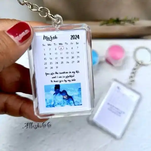 GANTUNGAN KUNCI KALENDER KEYCHAIN KALENDER GANTUNGAN KUNCI SIDIK JARI GANCI GANTUNGAN KUNCI COUPLE