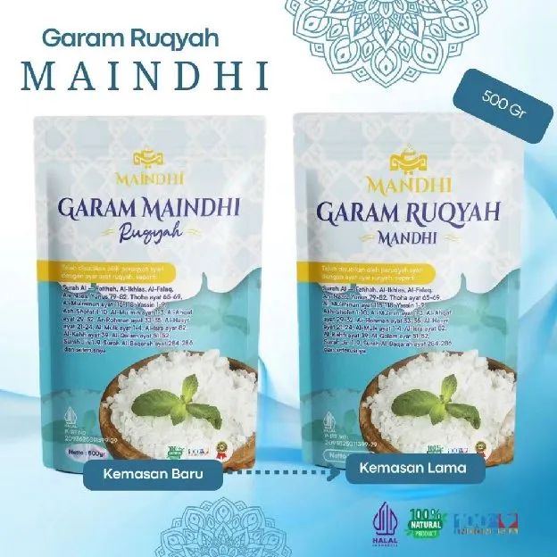 Garam Maindhi Salt 500gr Extra Minyak Bidara, Tasbih, Parfum