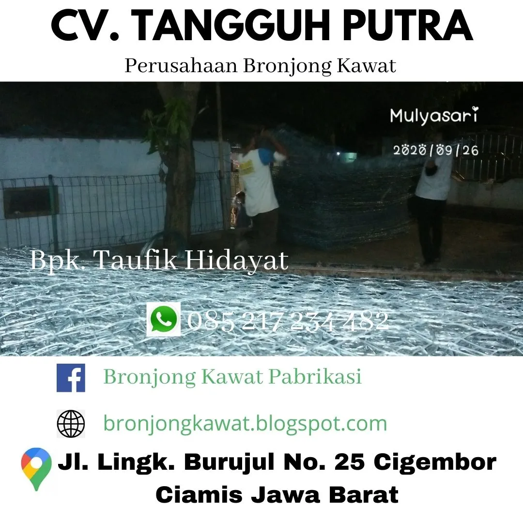 Termurah !!! Pabrik Bronjong Kawat Manual di Durai, Karimun