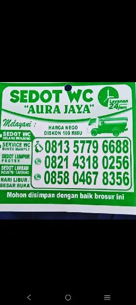 sedot WC Blitar termurah