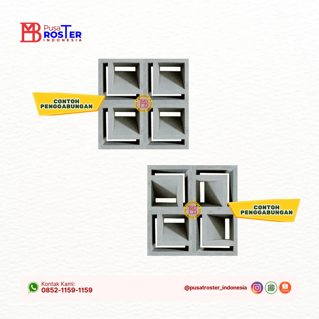 Roster Motif L Teropong, 1 Sisi