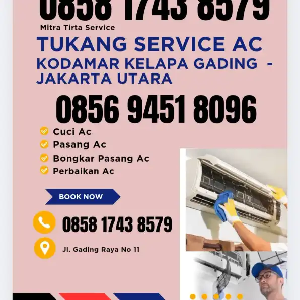 0856 9451 8096 Jasa Service Cuci Ac Kodamar Kelapa Gading Jakarta Utara