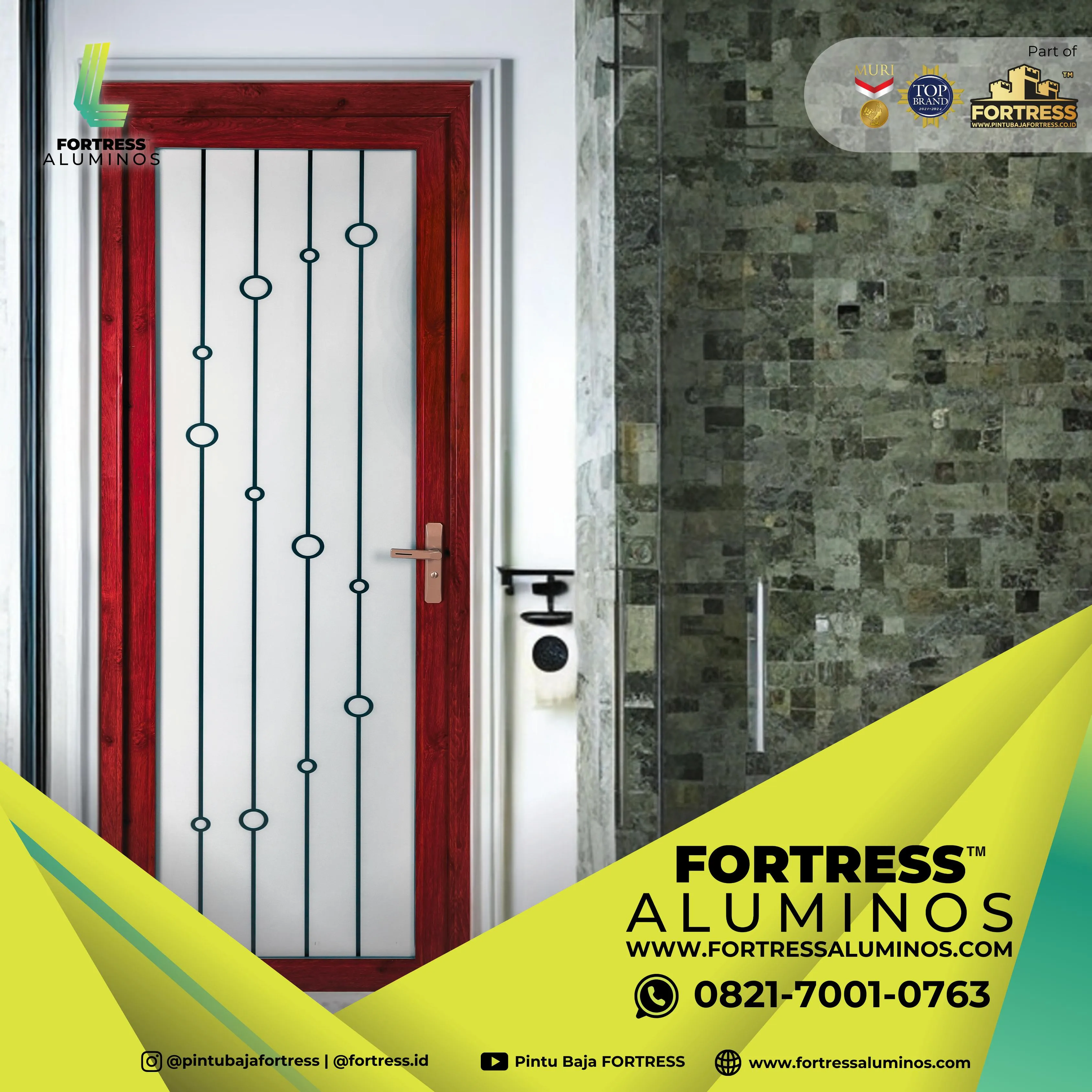 (ALUMINOS) Pintu Aluminium Toilet Di Palu