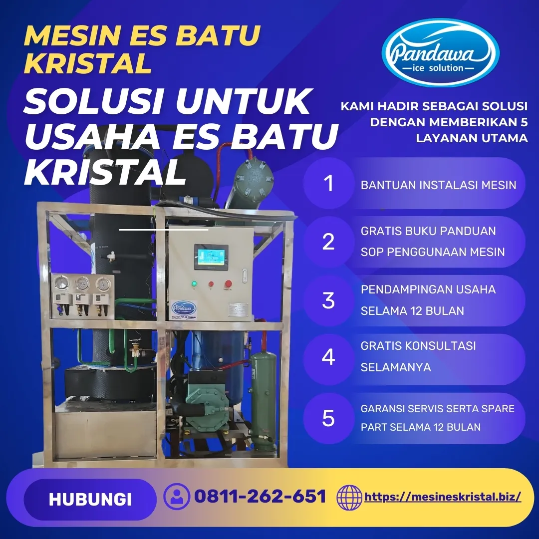 MESIN ES KRISTAL UNTUK USAHA, SINDERENG RAPPANG SULSEL
