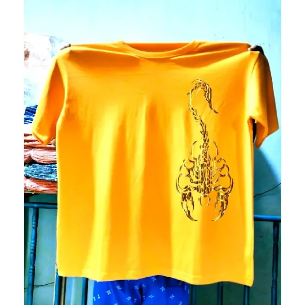 (baru)kaos oblong jumbo gold scorpion
