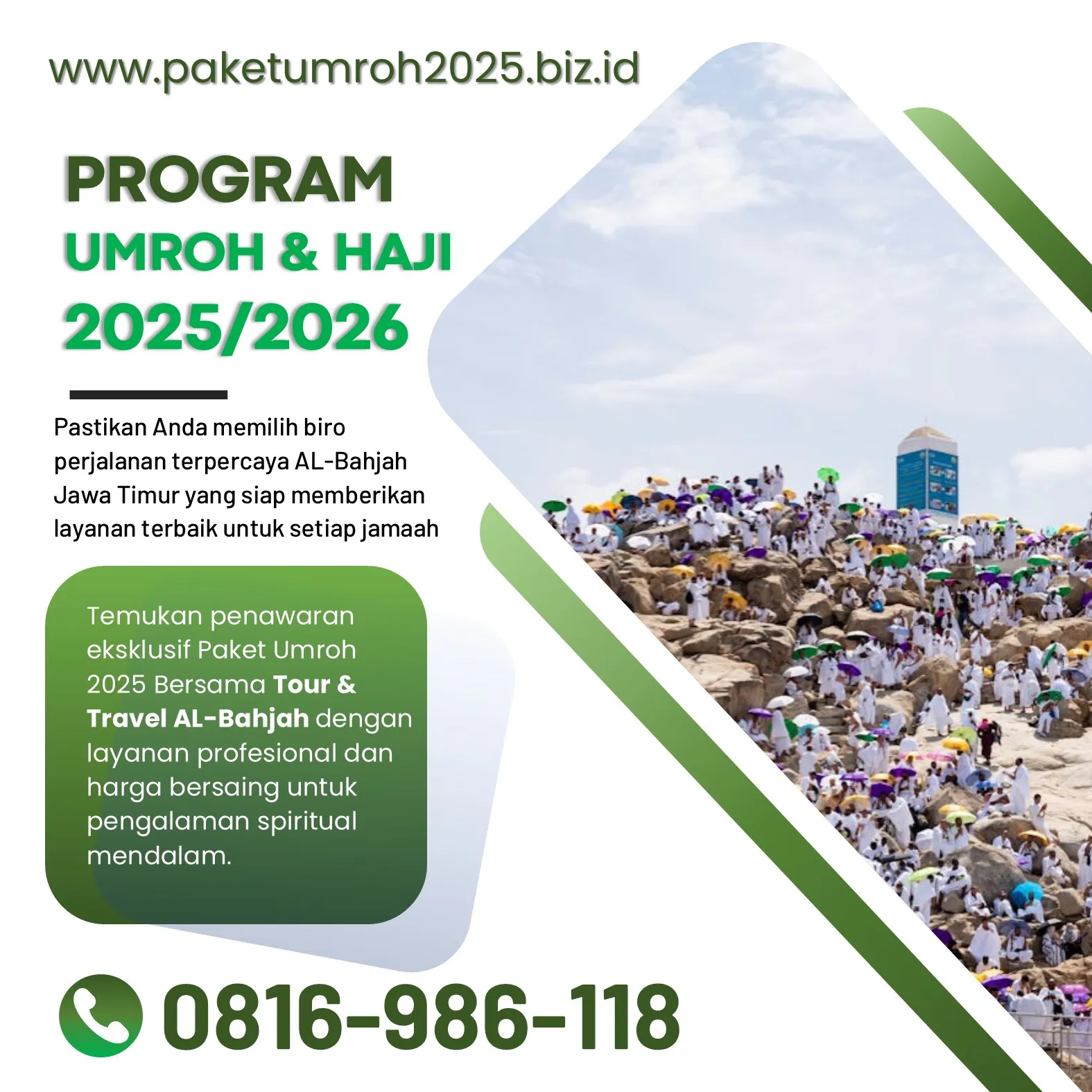 Travel Umroh Akhir Tahun 2025 di Kalipare Malang Bersama AL Bahjah