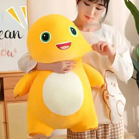 Boneka Dino Kuning Naloong Bahan Yelvo Halus Lembut Ber SNI Boneka Anak Kado Ulangtahun Anak