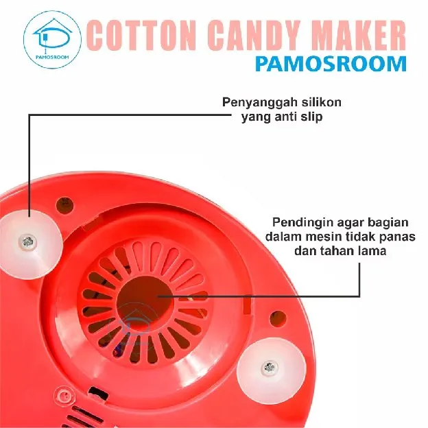 Mesin Gulali Mini Electric Cotton Candy Floss Maker Alat Pembuat Permen Gula Kapas