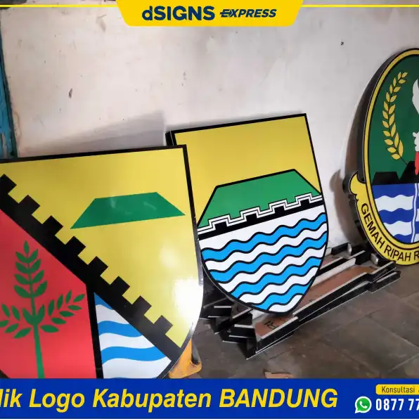 Akrilik Logo Kota Bandung/ Logo Kabupaten Bandung/ Logo Jawa Barat