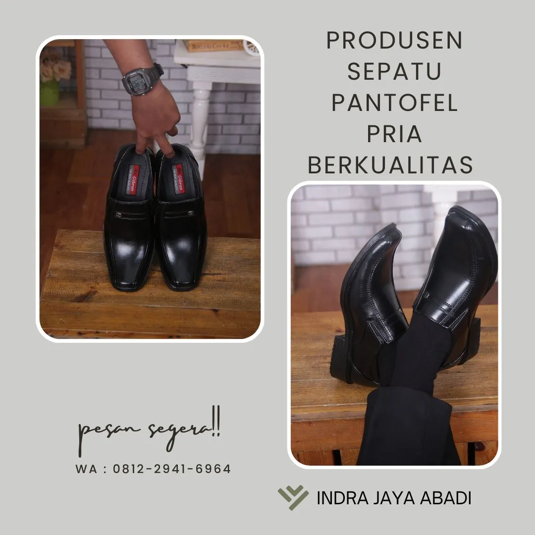 Produksi Sepatu Pantofel Pria Berkualitas Lebong, Bengkulu