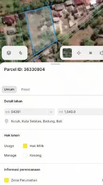 Dijual / Dikontrakan 15,4 are, Jl. Gapura Vista Gunung Payung Dharmawangsa Kutuh Kuta Selatan