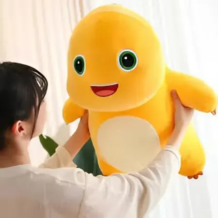 Boneka Dino Kuning Naloong Bahan Yelvo Halus Lembut Ber SNI Boneka Anak Kado Ulangtahun Anak