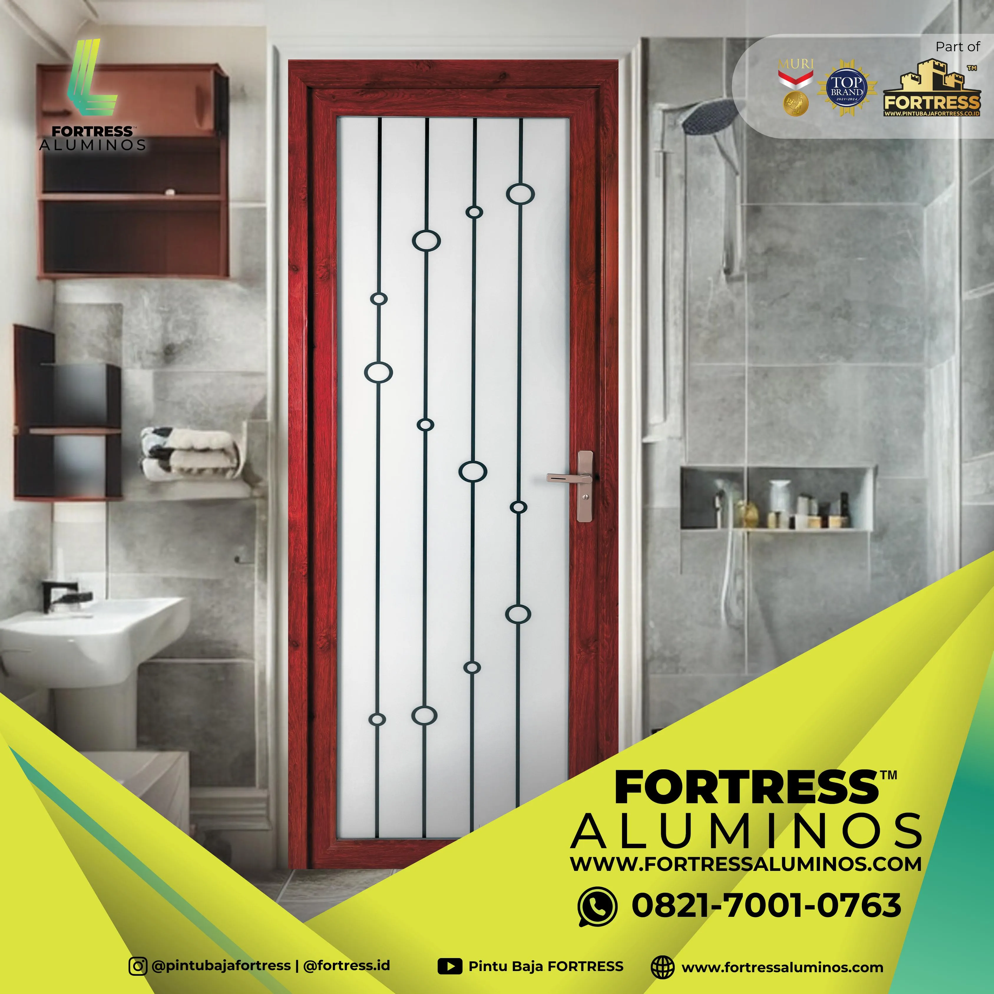 (ALUMINOS) Pintu Kaca Aluminium Minimalis Di Palu