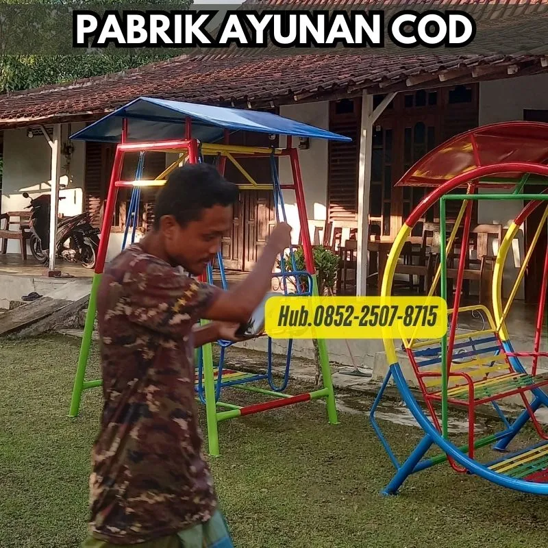 PRODUKSI !! ayunan besi klasik Dan mainan playground outdoor Kec Jatinangor Sumedang Bayar COD Free Ongkir