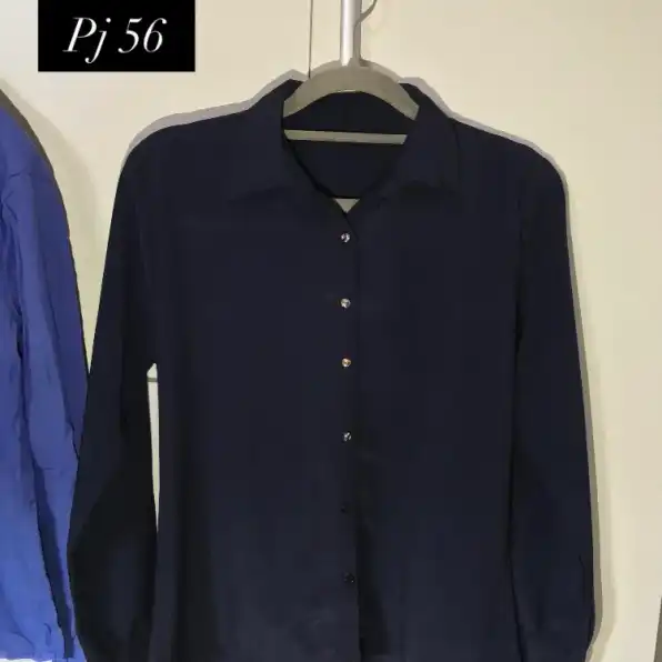 Atasan Blouse Kemeja Navy Wanita