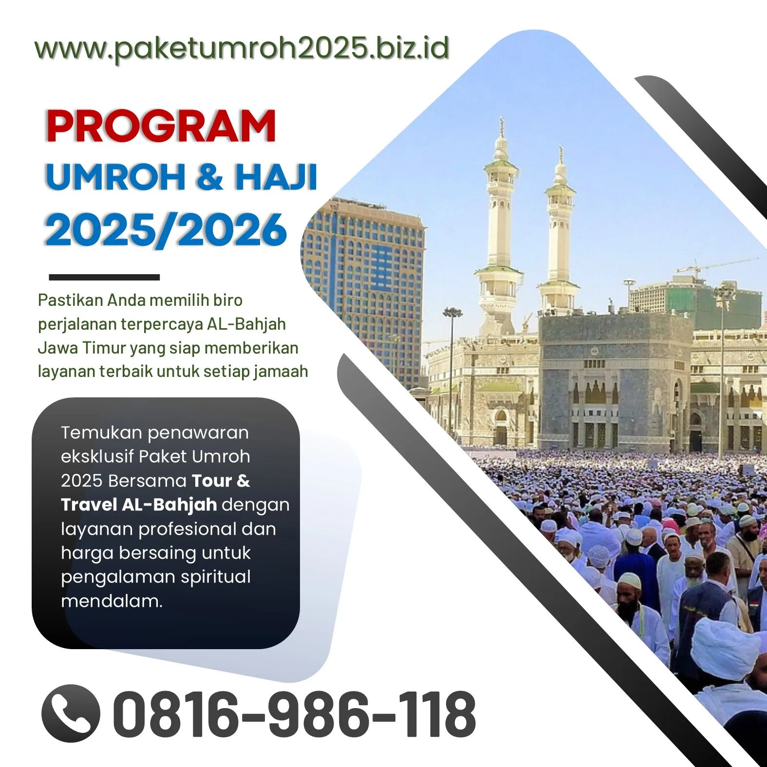 Travel Umroh Akhir Tahun 2025 Lawang Malang Bersama AL Bahjah