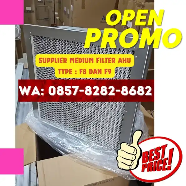 [0857-8282.8682] Supplier Medium Filter Single dan Double Header untuk Berbagai Kebutuhan HVAC