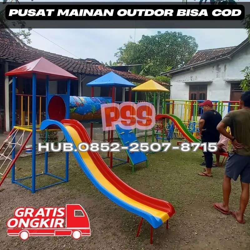 Gambar ayunan besi bulat besar Dan mainan playground Kec Rendang Karangasem bali
