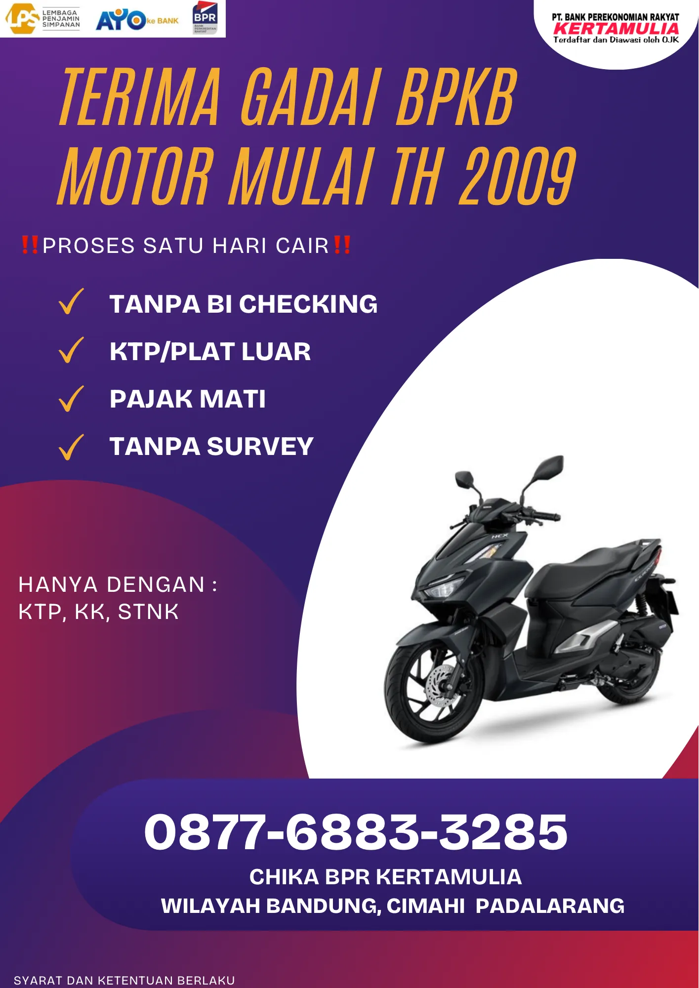 GADAI BPKB MOTOR DAERAH BANDUNG