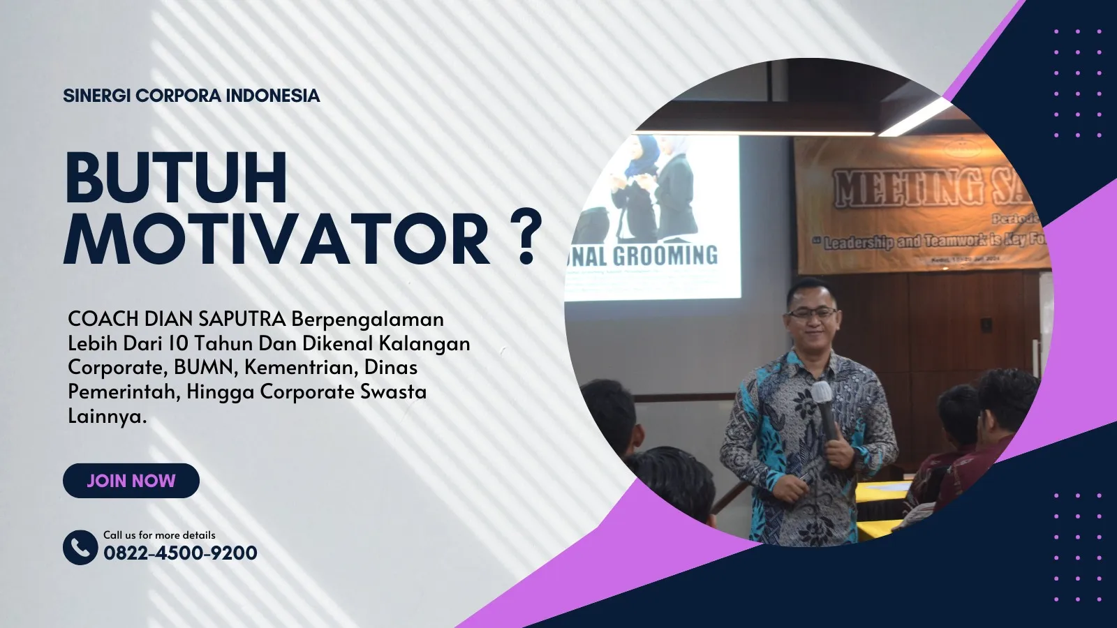 Motivator Medan, Terpercaya & Solutif, Dian Saputra