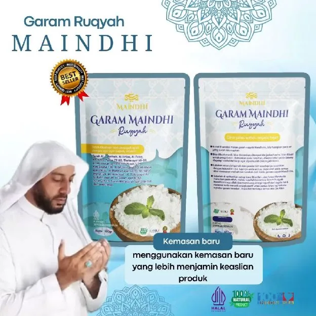 Garam Maindhi Salt 500gr Extra Minyak Bidara, Tasbih, Parfum