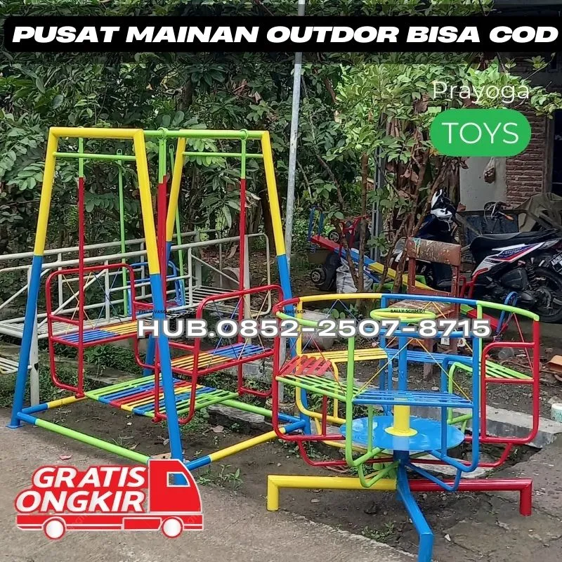 Gambar ayunan besi bulat besar Dan mainan playground Kec Kenduruan Tuban