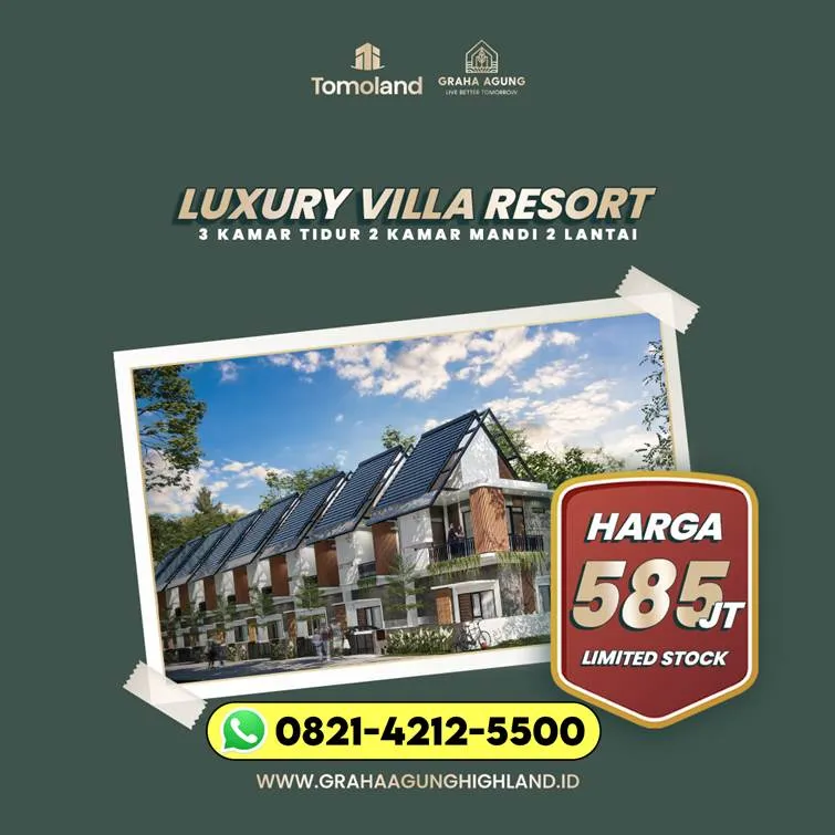 BISA DIANSUR T821-4212-5500 Rumah Malang Dijual Graha Agung