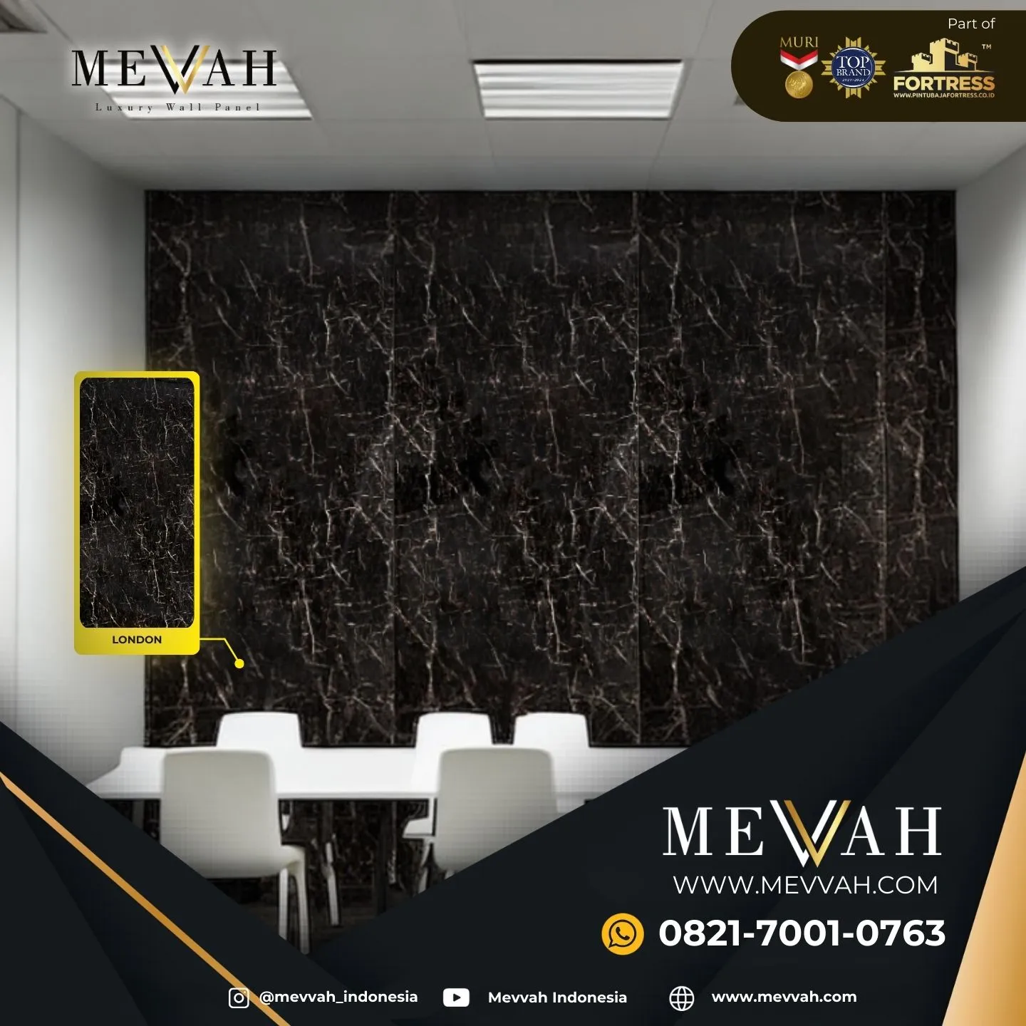 (MEVVAH) Jual Wall Panel Marmer Hitam Di Ketapang