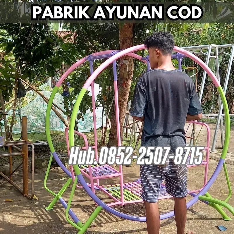 Hub 0852-2507-8715 DIJAMIN AMAN ! ayunan besi bulat besar Dan mainan playground Kec Karanganyar Pekalongan  Bayar COD Free Ongkir