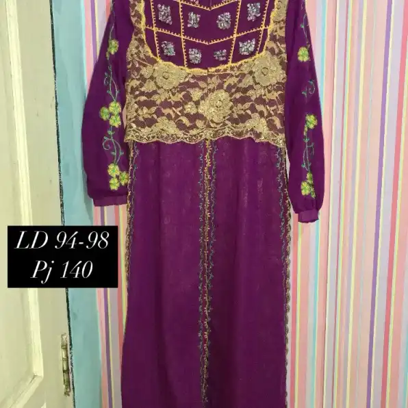 Gamis Busana Muslim Wanita Mix Bordir