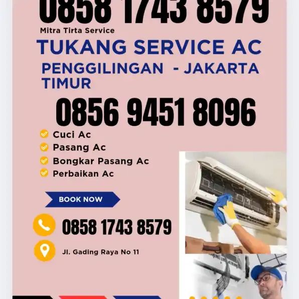 W.A 0856 9451 8096 Service Ac Dan Cuci Ac Penggilingan Jakarta Timur