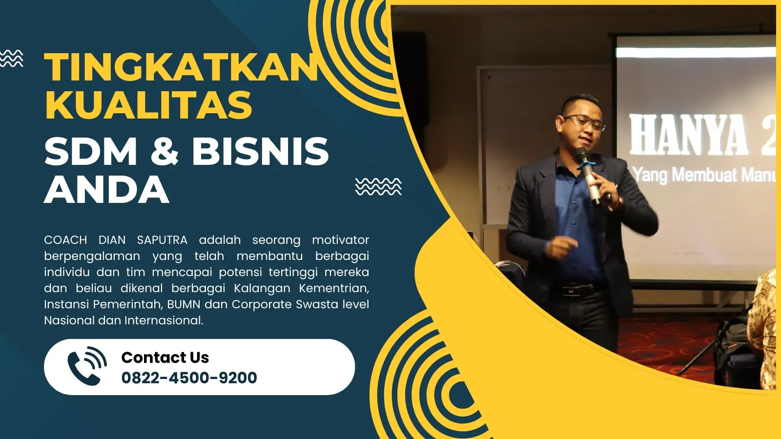 Trainer Motivator Grobogan, Terpercaya & Solutif, Dian Saputra