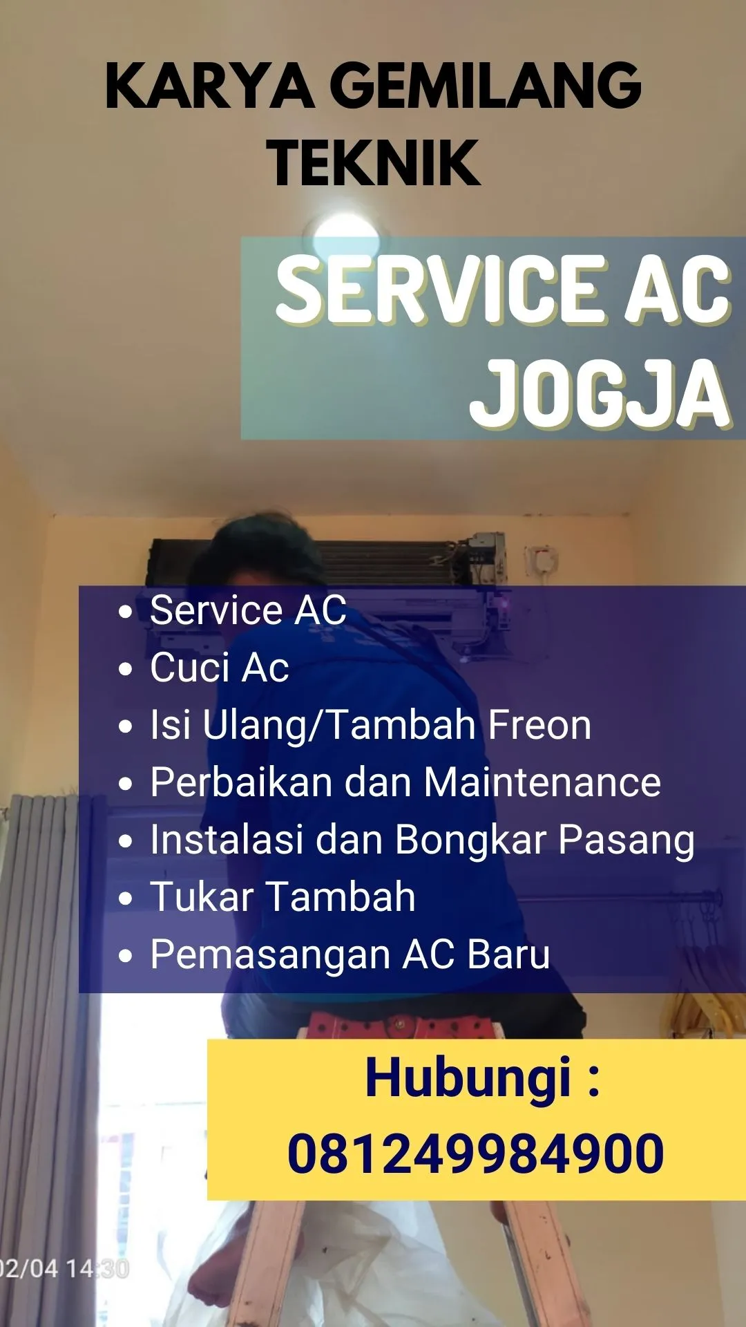 Service AC, Cuci AC, Pasang AC di Godean Sleman