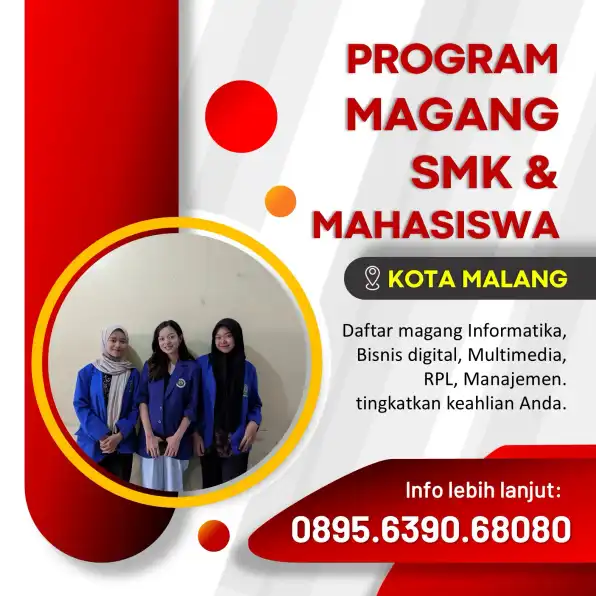 Hub 0895-6390-68080, lowongan magang Informatika di Malang!